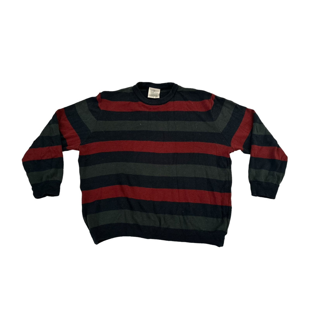 Vintage Toorallie Australia Merino Wool Large Striped Sweater VTG